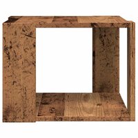 Salontafel 40x40x30 cm bewerkt hout oud houtkleurig 5