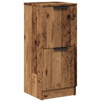 Dressoir 30x30x70 cm bewerkt hout oud houtkleurig 2
