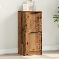 Dressoir 30x30x70 cm bewerkt hout oud houtkleurig 4