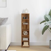 Cd-kast 21x20x88 cm bewerkt hout oud houtkleurig 3