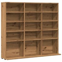 Cd-kast 100x23x89,5 cm bewerkt hout artisanaal eikenkleurig 2