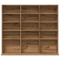 Cd-kast 100x23x89,5 cm bewerkt hout artisanaal eikenkleurig 4