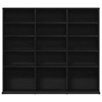 CD-kast 100,5x23x89,5 cm bewerkt hout zwart eikenkleurig 5