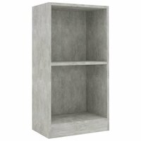 Boekenkast 40x24x75 cm bewerkt hout betongrijs 2