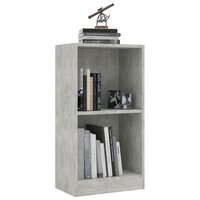 Boekenkast 40x24x75 cm bewerkt hout betongrijs 3