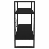 Boekenkast met 2 schappen 100x30x70 cm spaanplaat zwart 6