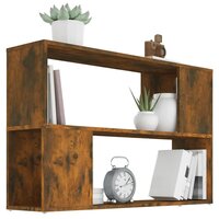 Boekenkast 100x24x63 cm bewerkt hout gerookt eikenkleurig 4