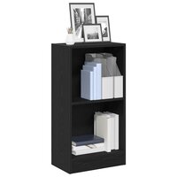 Boekenkast 40x24x76 cm spaanplaat zwart eikenkleurig 4