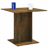 Eettafel 80x80x75 cm bewerkt hout gerookt eiken 3