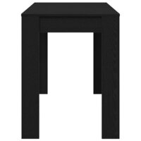 Eettafel 120x60x76 cm spaanplaat zwart eikenkleurig 6