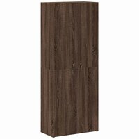 Archiefkast 60x32x153 cm bewerkt hout bruin eikenkleur 2