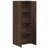 Archiefkast 60x32x153 cm bewerkt hout bruin eikenkleur 7