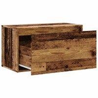 Halbankje 80x40x45 cm bewerkt hout oud houtkleurig 7