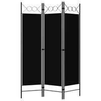 Kamerscherm met 3 panelen 120x180 cm zwart 2