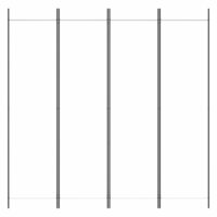 Kamerscherm met 4 panelen 200x200 cm stof wit 3
