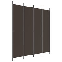  Kamerscherm met 4 panelen 200x220 cm stof bruin 2