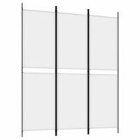 Kamerscherm met 3 panelen 150x180 cm stof wit 2