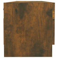 Kledingkast 100x32,5x35 cm bewerkt hout gerookt eikenkleurig 4