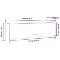 Kledingkast 100x32,5x35 cm bewerkt hout grijs sonoma eikenkleur 9