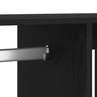 Kledingkast 80x40x110 cm bewerkt hout zwart eikenkleur 8