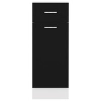 Onderkast met lade 30x46x81,5 cm bewerkt hout zwart 7