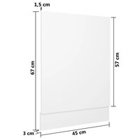 Vaatwasserpaneel 45x3x67 cm bewerkt hout wit 6