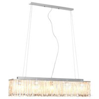 Plafondlamp met kristallen kralen 104 cm zilverkleurig  2