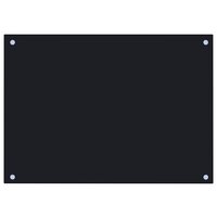 Spatscherm keuken 70x50 cm gehard glas zwart 2