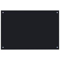 Spatscherm keuken 90x60 cm gehard glas zwart 2