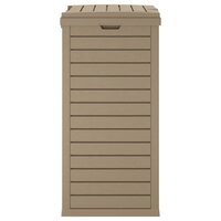 Vuilnisbak voor buiten 41x41x86 cm polypropeen lichtbruin 6