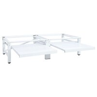 Wasmachine- en drogerverhoger met uittrekbare schappen wit 3