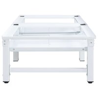 Wasmachine- en drogerverhoger met uittrekbare schappen wit 4