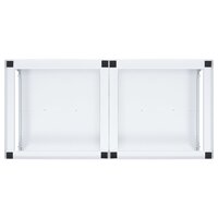 Wasmachine- en drogerverhoger met uittrekbare schappen wit 6