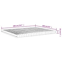 Schuimmatras 7 zones hardheid 20 ILD 160x200 cm wit 9