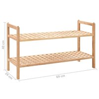 Schoenenrek 69x26x40 cm massief walnotenhout 6