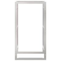 Haardhoutrek 50x28x94 cm roestvrij staal 4