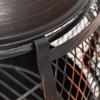 Tuinkachel met pook 39x39x90 cm staal 5