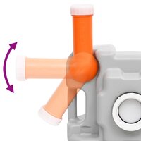 Campingtoilet draagbaar 15+10 L HDPE grijs en wit 7