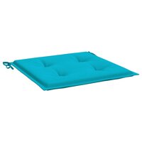 Tuinstoelkussens 2 st 40x40x3 cm stof turquoise 5