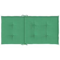 Tuinstoelkussens lage rug 2 st 100x50x3 cm oxford stof groen 7