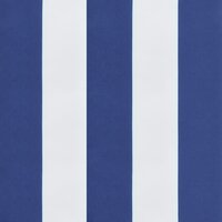 Tuinbankkussen 150x50x7cm stof gestreept wit en blauw 6
