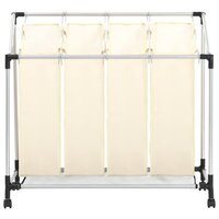 Wassorteerder met 4 zakken staal cr&egrave;me 2