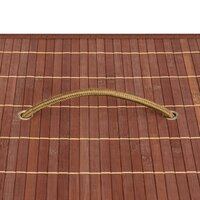 Wasmand met 2 vakken 100 L bamboe bruin 6