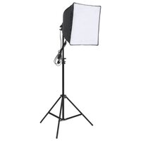 Fotostudioset met verlichtingsset en achtergrond 9