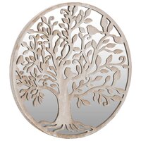 Tuinspiegel rond 60x2,5 cm ijzer zandkleurig 3