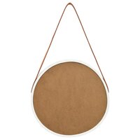 Wandspiegel met band 40 cm wit 5