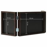 Fotolijst drieluik 22x15 cm+2x(10x15 cm) donkerbruin 7