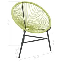 Tuinstoel Acapulco poly rattan groen 7