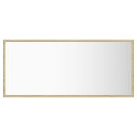 Badkamerspiegel LED 90x8,5x37 cm acryl sonoma eikenkleurig 3