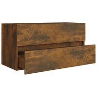 Wastafelkast 90x38,5x45 cm bewerkt hout gerookt eikenkleurig 6